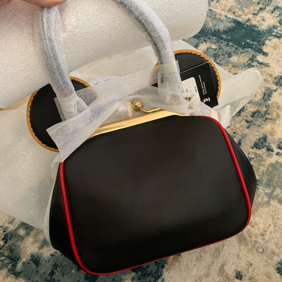 NWT COACH Disney Mickey Mouse X Keith Haring Kisslock Leather Bag Crossbody - Picture 2 of 12